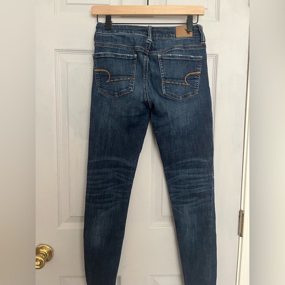 American Eagle: blue skinny jeans, size 4 - Picture 2 of 2